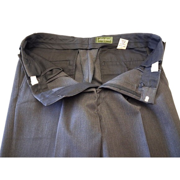 Eddie Bauer Men’s Wool Dress Pants 38 Charcoal Gray Relaxed Fit Classic - Picture 3 of 16